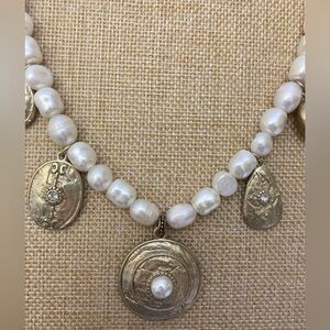 Chico’s Faux Pearls and‎ Dangle Charms Necklace